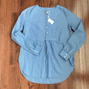 NWT LOFT half button tunic shirt